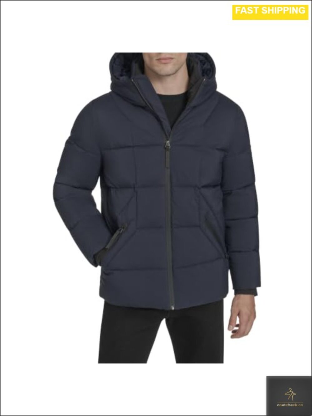 Men's Tech-Style Down Puffer Jacket Warm Winter Coat